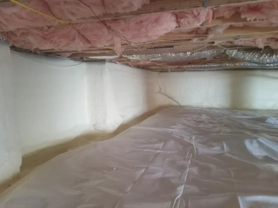 Crawl space encapsulation with closed-cell spray foam for Metal Roof Coating in Wonder Lake